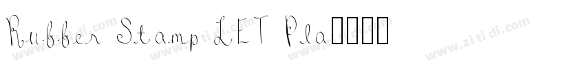 Rubber Stamp LET Pla字体转换